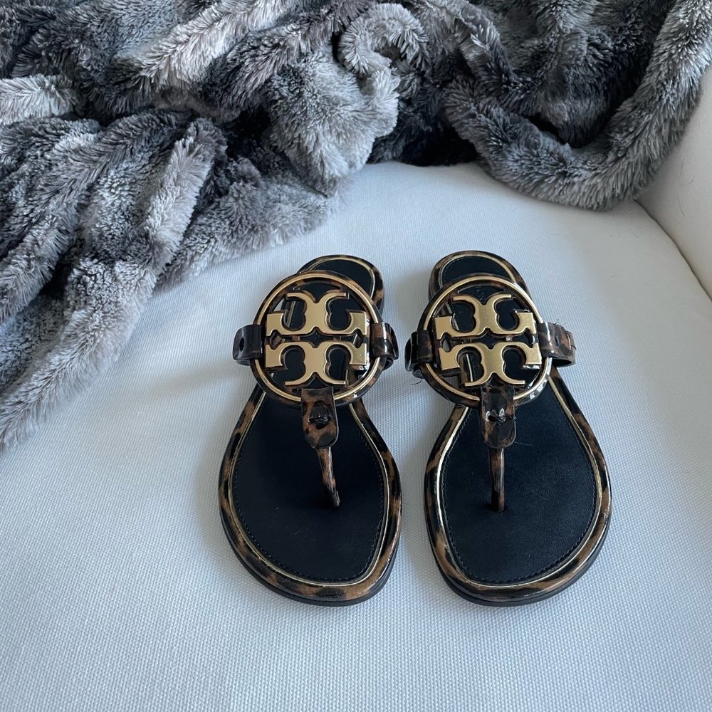 NWT Tory Burch Miller Sandal in Barbados Leopard - Sz 5.5